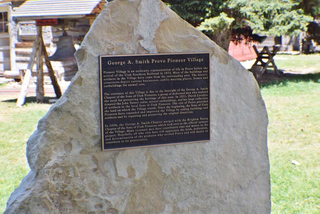 Provo Pioneer Village George A Smith Plaque